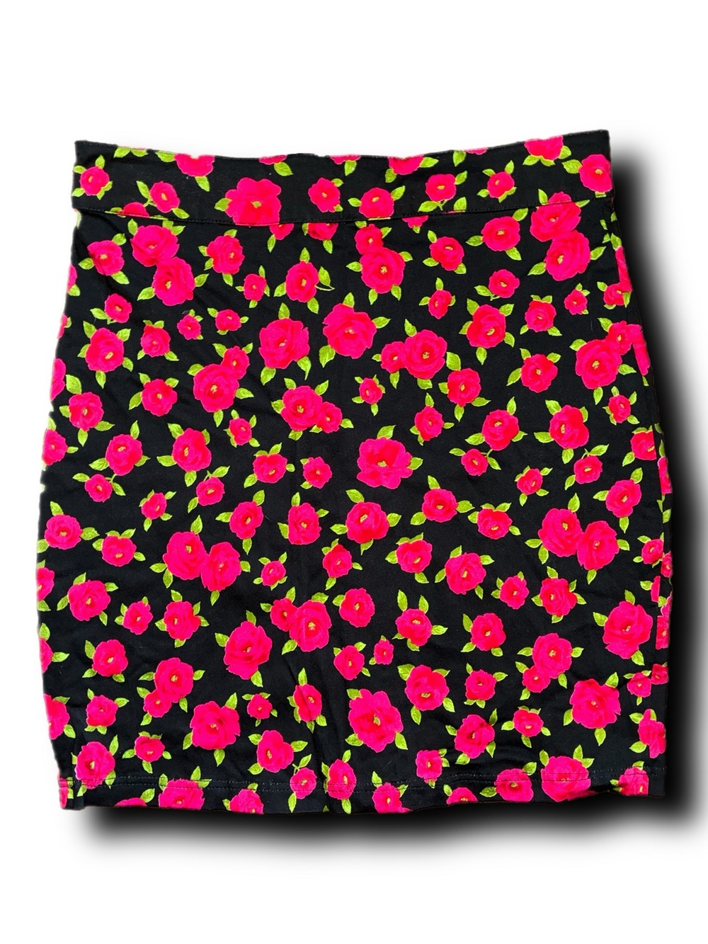 NWT Motel Rocks Kimmock Mini Skirt in Red Bloom with Hook & Eye Front Closures - Picture 3 of 4